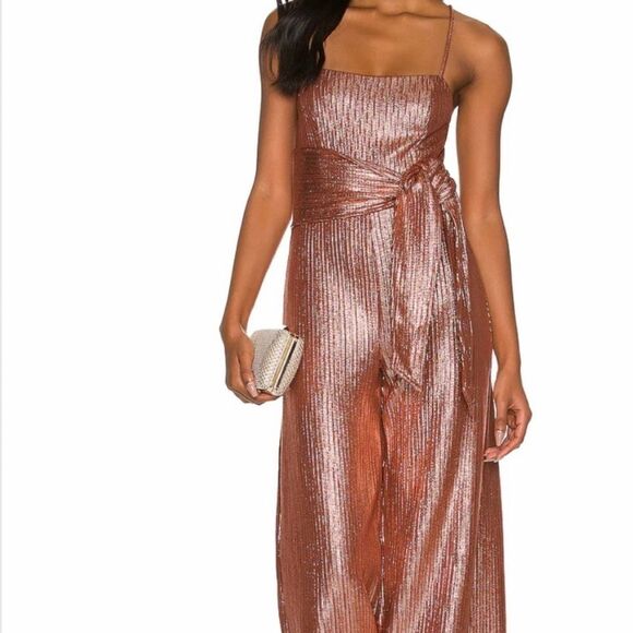 Free People Bronze Shimmer and Shine jumpsuit One
Piece Belted Size M New - Picture 4 of 8